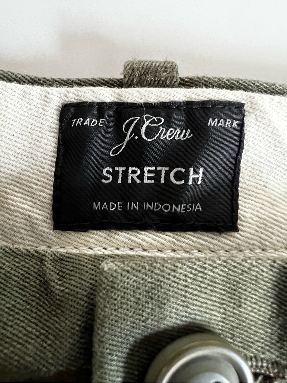 J. Crew Men's Olive Green Stretch Chino Pants 38. New with tags - Picture 4 of 13